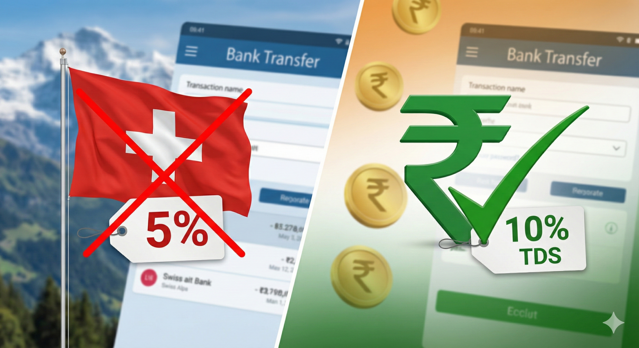 India Switzerland DTAA TDS rate explained