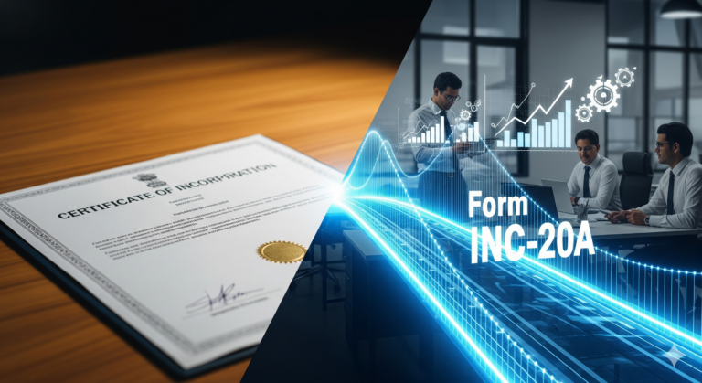The Silent Company Killer: Why Form INC-20A Compliance is Non-Negotiable for New Indian Companies