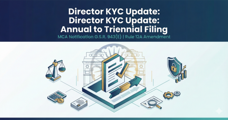 DIR-3 KYC triennial filing explained#EaseOfDoingBusiness #DelhiCA #NoidaBusiness #GurugramCorporate #CharteredAccountantIndia #CompanyLaw